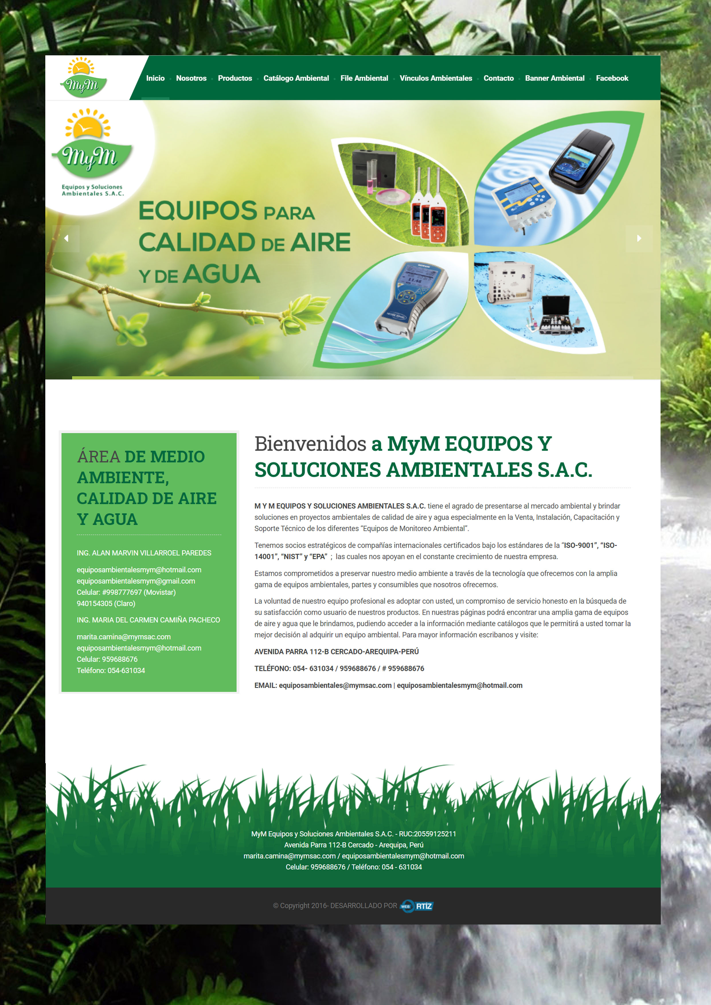 Proyecto web MYM SAC - caso de éxito Ortiz Web